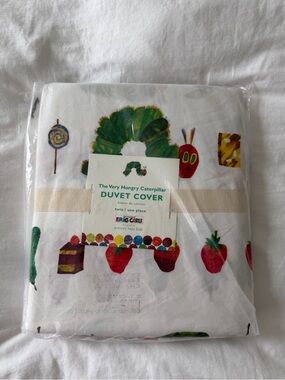 Pottery Barn Kids The Very Hungry Caterpillar White Duvet Cover